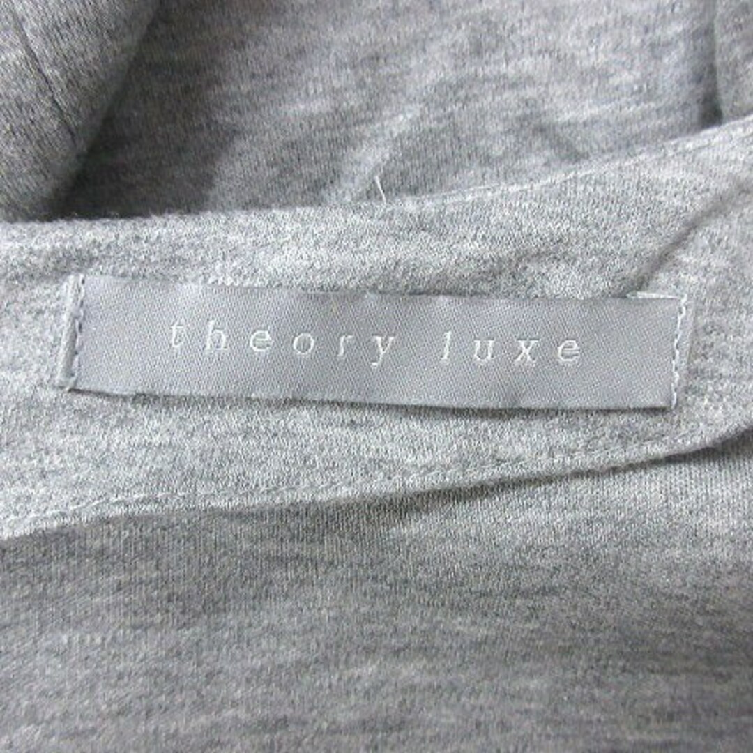 Theory luxe(セオリーリュクス)のセオリーリュクス カットソー 七分袖 40 グレー 黒 ブラック レディースのトップス(その他)の商品写真