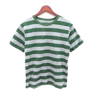 アーバンリサーチドアーズ(URBAN RESEARCH DOORS)のアーバンリサーチ ドアーズ Tシャツ 半袖 クルーネック ボーダー 38 緑(Tシャツ/カットソー(半袖/袖なし))