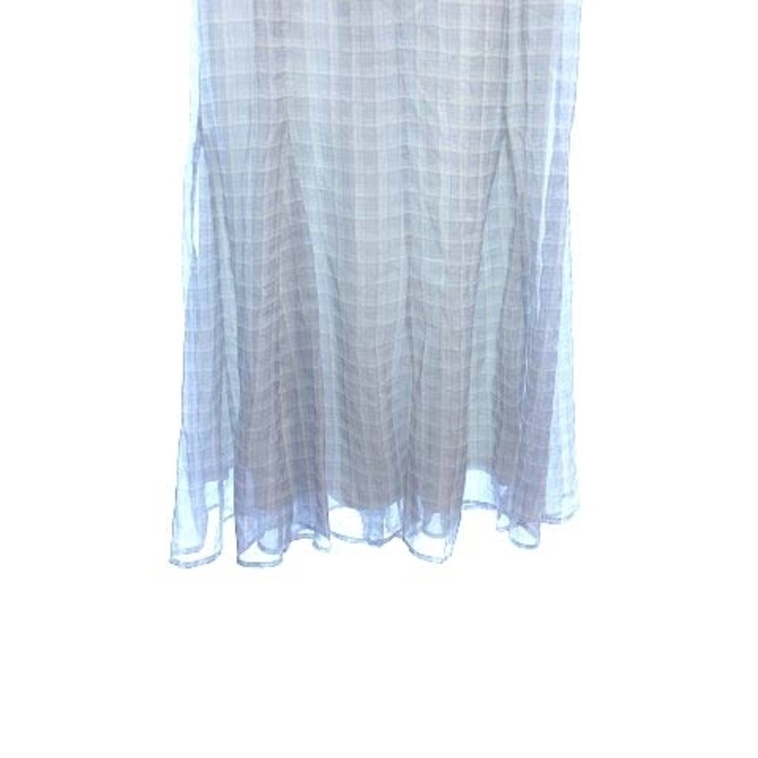 ehka sopo SM2 フレアスカート ロング マキシ チェック F 青 レディースのスカート(ロングスカート)の商品写真