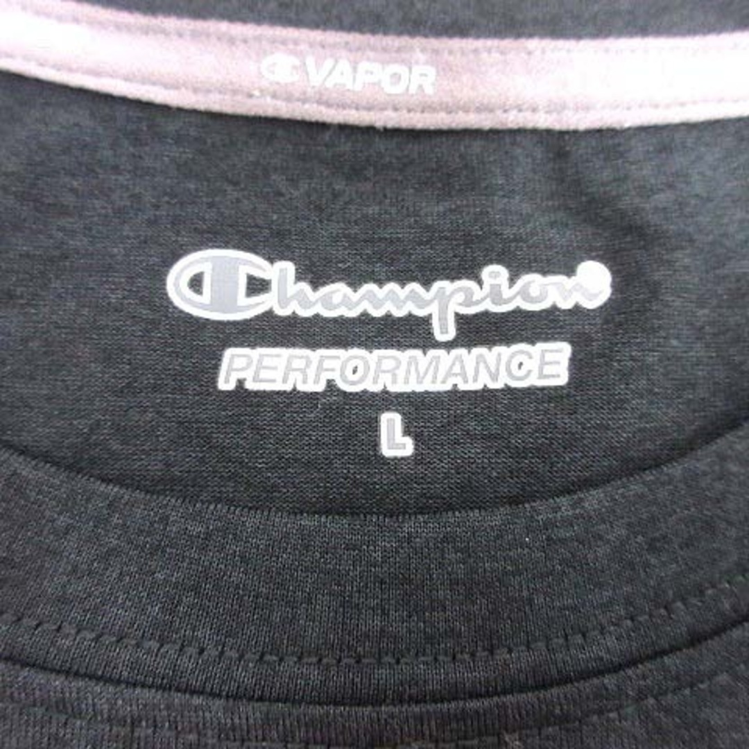 Champion(チャンピオン)のCHAMPION Tシャツ カットソー ロゴプリント 半袖 L チャコールグレー レディースのトップス(Tシャツ(半袖/袖なし))の商品写真