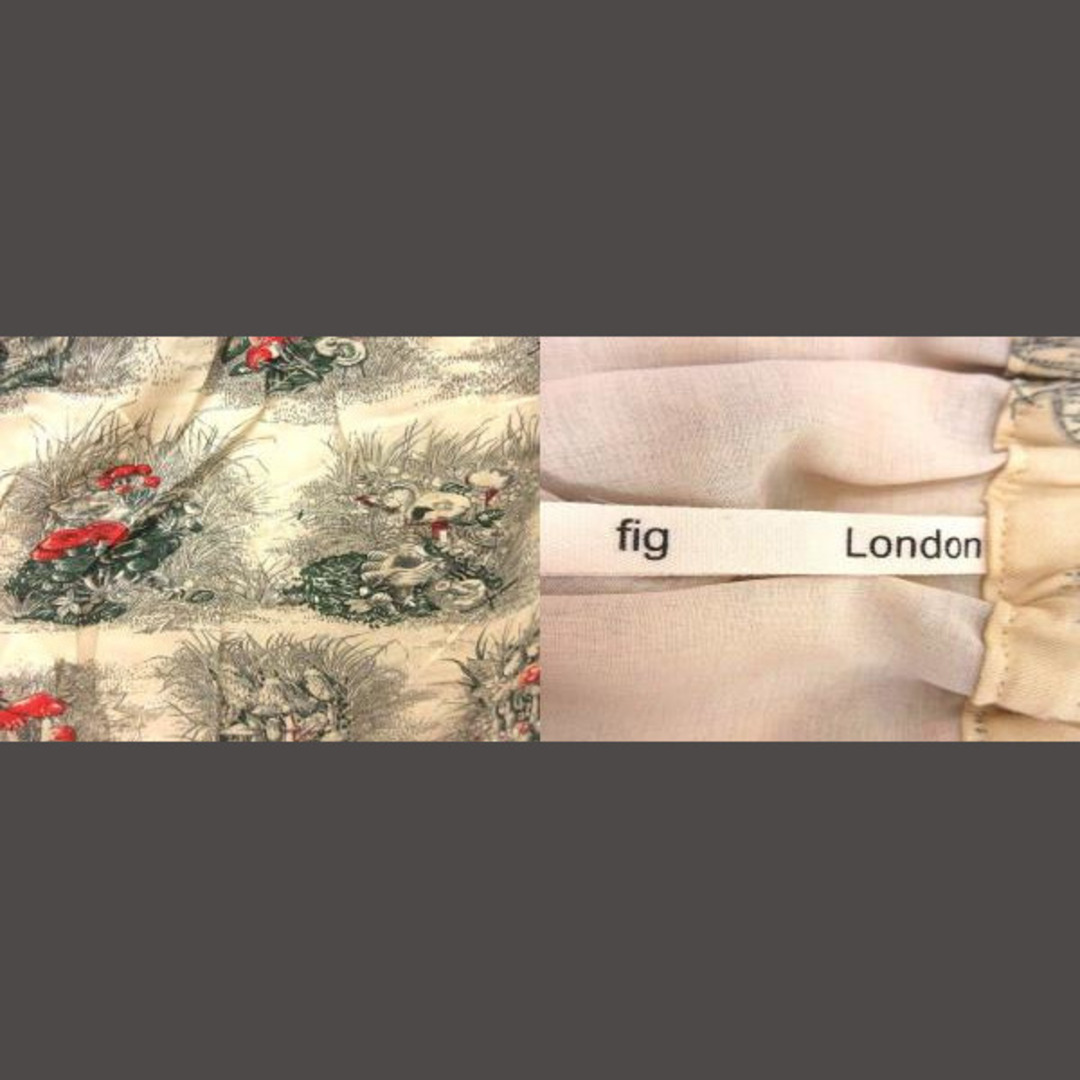 fig London(フィグロンドン)のfig London フレアスカート ミモレ ロング キノコ柄 F クリーム レディースのスカート(ロングスカート)の商品写真