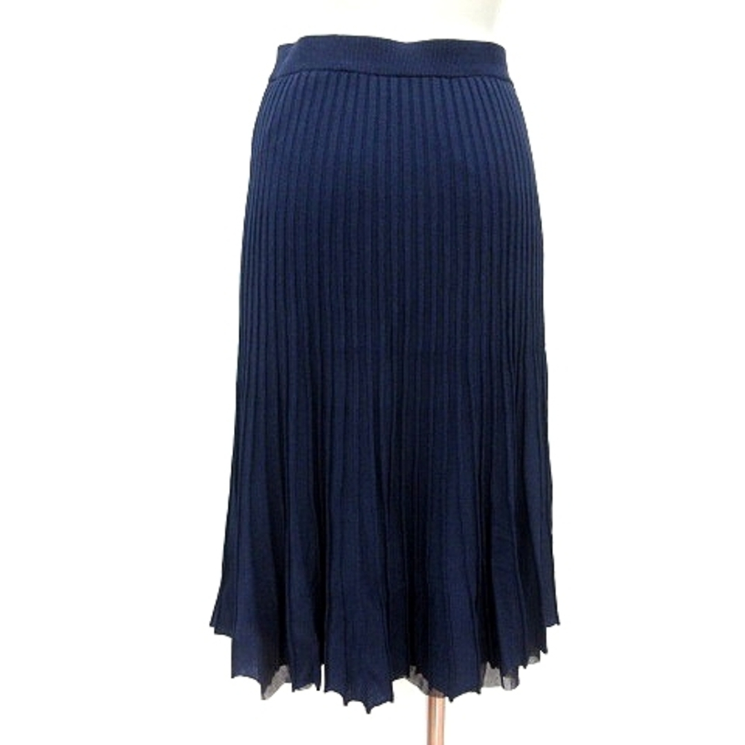 LOUNIE(ルーニィ)のルーニィ LOUNIE プリーツスカート ミモレ ロング ペチコート付き F 紺 レディースのスカート(ロングスカート)の商品写真