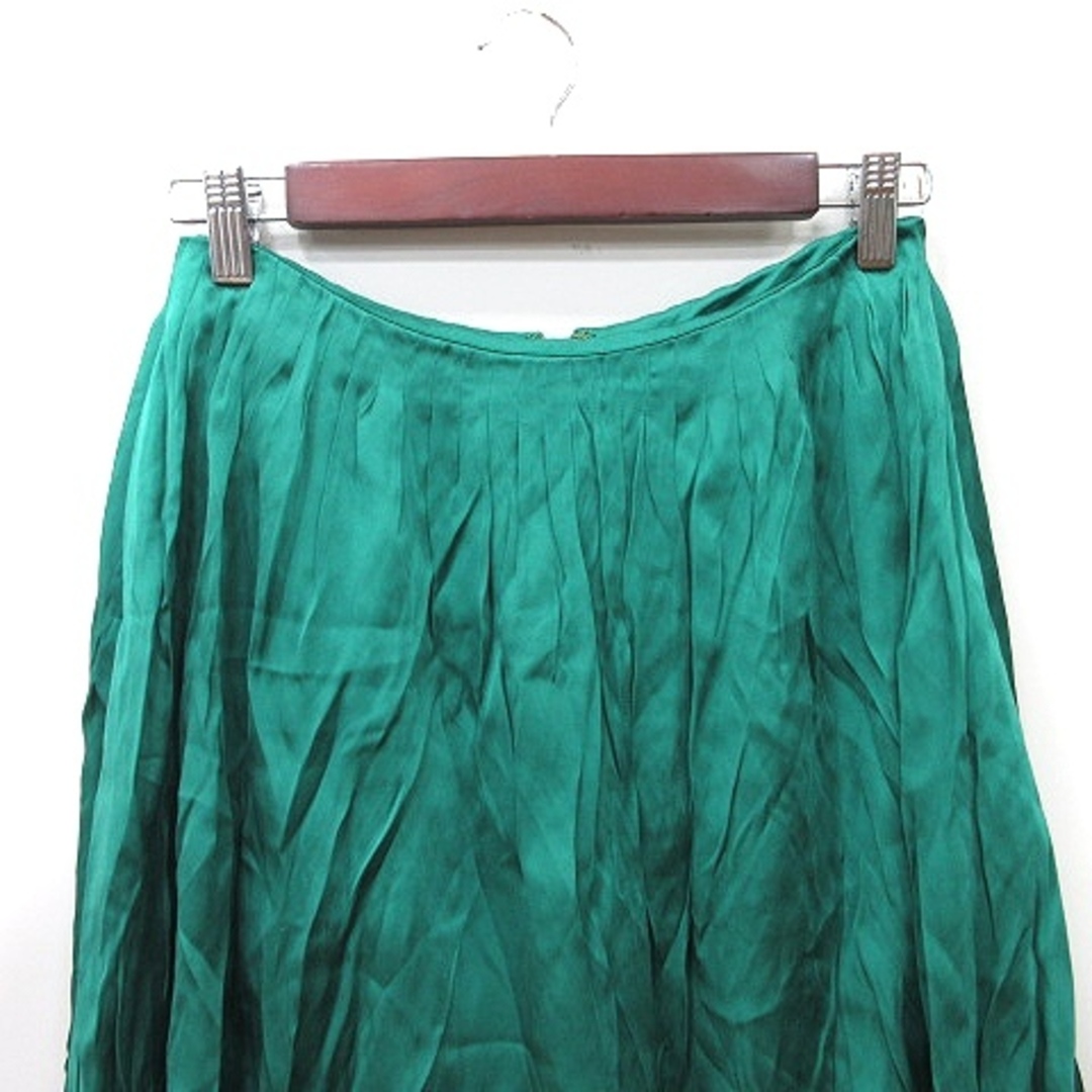 MARILYN MOON(マリリンムーン)のマリリンムーン フレアスカート ギャザー ひざ丈 緑 グリーン /YI レディースのスカート(ひざ丈スカート)の商品写真