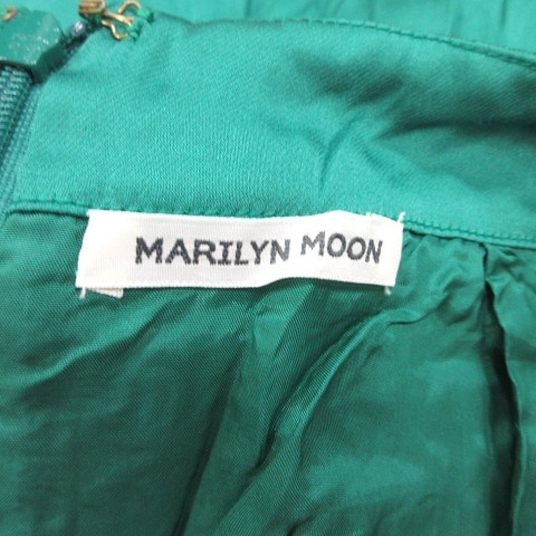 MARILYN MOON(マリリンムーン)のマリリンムーン フレアスカート ギャザー ひざ丈 緑 グリーン /YI レディースのスカート(ひざ丈スカート)の商品写真