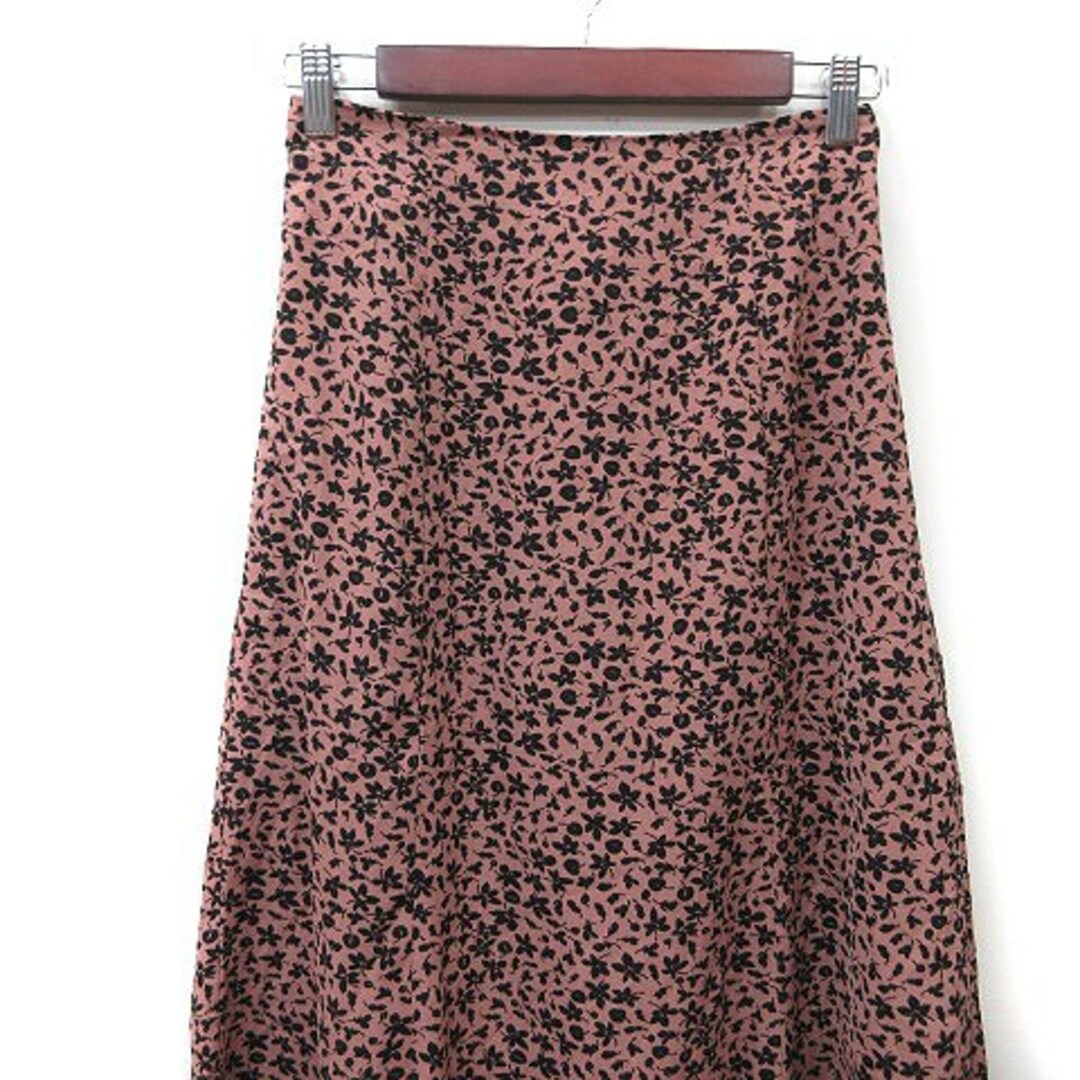 w closet(ダブルクローゼット)のダブルクローゼット マーメイドスカート ロング 花柄 F ピンク /YI レディースのスカート(ロングスカート)の商品写真