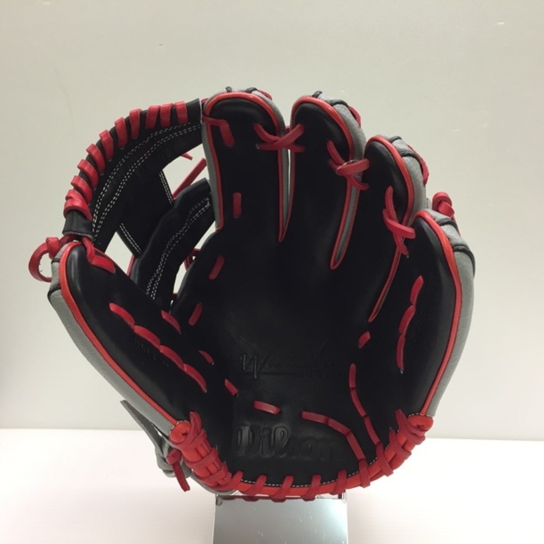 wilson(ウィルソン)のウィルソン Wilson ワナビーヒーロー 軟式 内野手用グローブ WBW101571 ブラック×グレー 1225 スポーツ/アウトドアの野球(グローブ)の商品写真