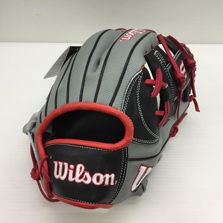 ウィルソン(wilson)のウィルソン Wilson ワナビーヒーロー 軟式 内野手用グローブ WBW101571 ブラック×グレー 1225(グローブ)