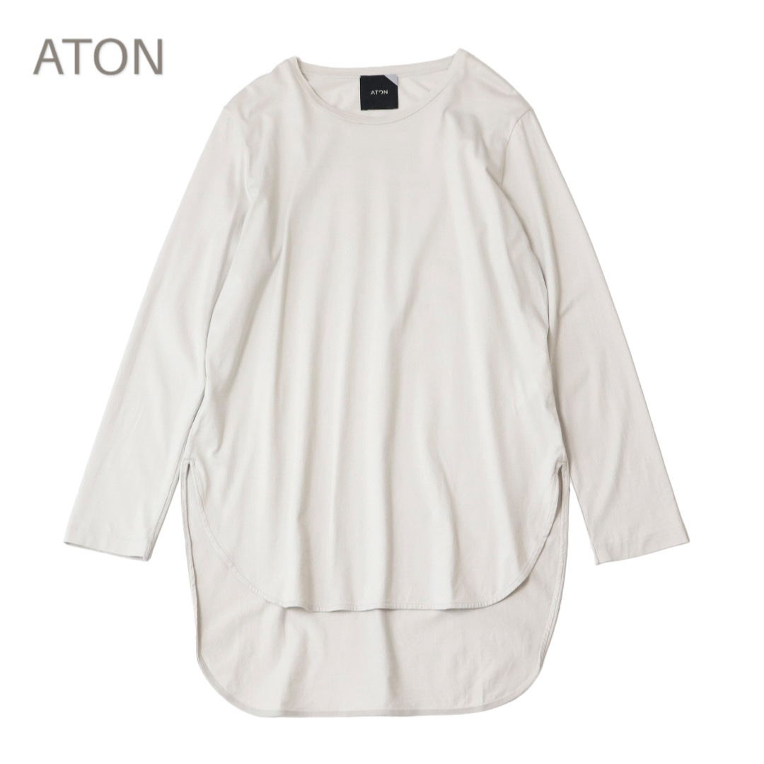 ATON(エイトン)のATON SUVIN 60/2 | ROUND HEM L/S T-SHIRT レディースのトップス(カットソー(長袖/七分))の商品写真