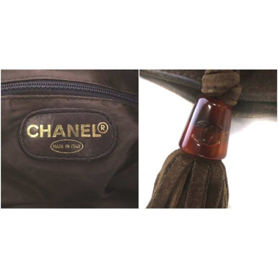 CHANEL(シャネル)のシャネル トートバッグ ショルダーバッグ ココマーク タッセル ダークブラウン レディースのバッグ(トートバッグ)の商品写真