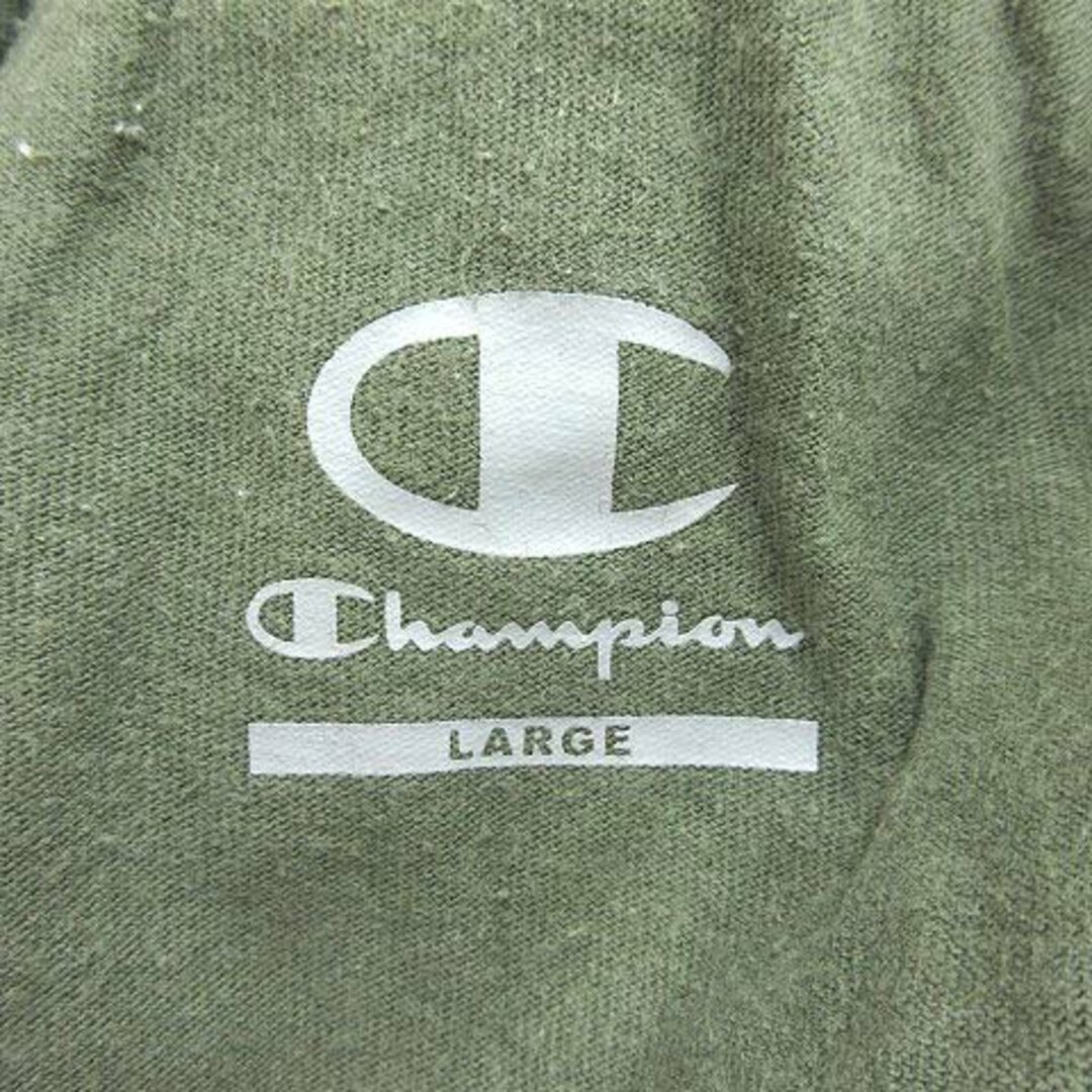 Champion(チャンピオン)のチャンピオン ハーフパンツ ショート イージーパンツ ロゴ刺繍 L 緑 カーキ レディースのパンツ(ショートパンツ)の商品写真