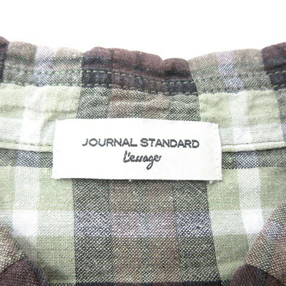 JOURNAL STANDARD(ジャーナルスタンダード)のジャーナルスタンダードレサージュ シャツ チェック 長袖 緑 グリーン 茶 レディースのトップス(シャツ/ブラウス(長袖/七分))の商品写真