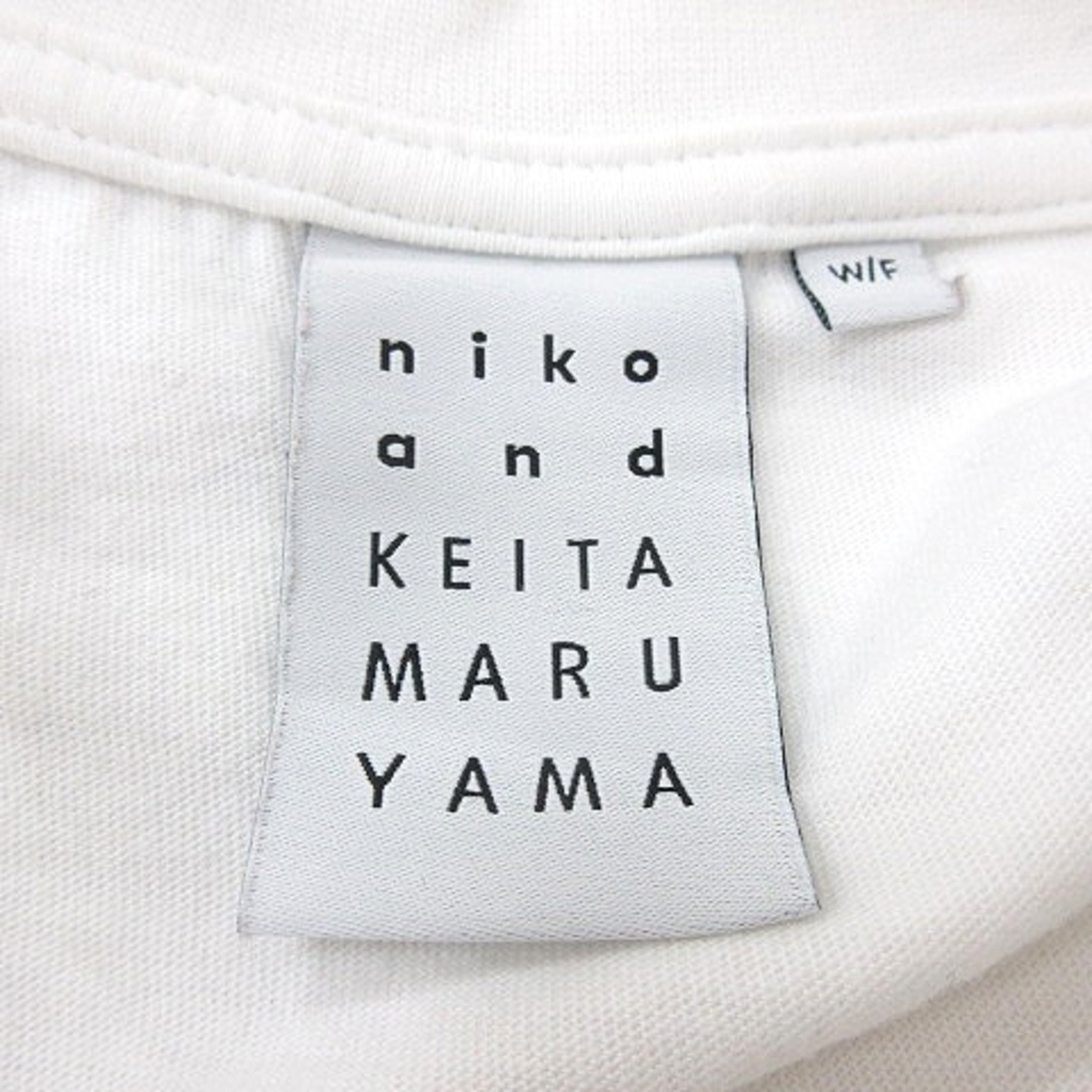 niko and...(ニコアンド)のニコアンド カットソー Tシャツ クルーネック プリント 長袖 F 白 ホワイト メンズのトップス(Tシャツ/カットソー(七分/長袖))の商品写真