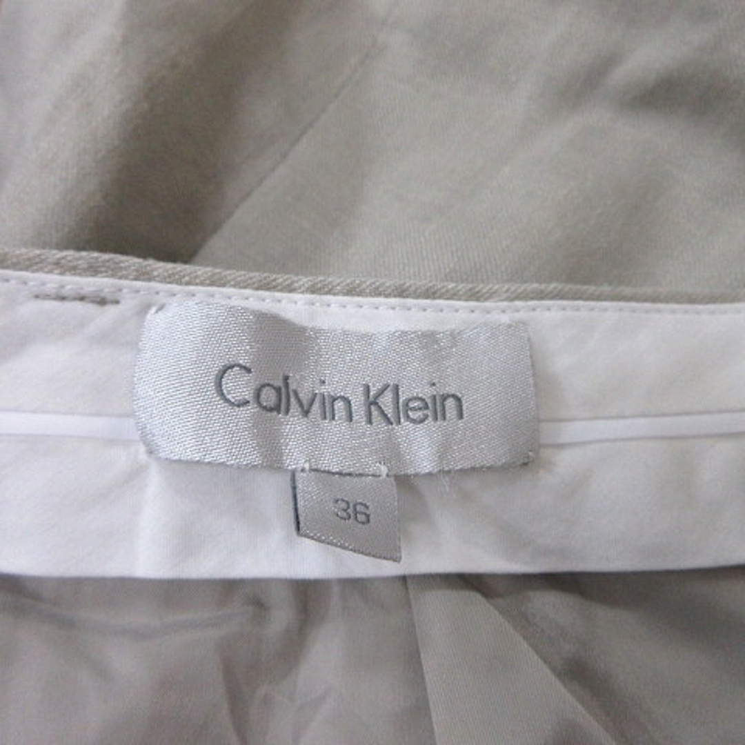 Calvin Klein(カルバンクライン)のカルバンクライン スラックスパンツ 麻 リネン 36 ベージュ /YI レディースのパンツ(その他)の商品写真