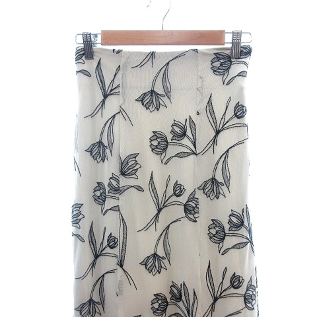GRL(グレイル)のグレイル マーメイドスカート マキシ ロング 刺繍 花柄 M ライトベージュ レディースのスカート(ロングスカート)の商品写真