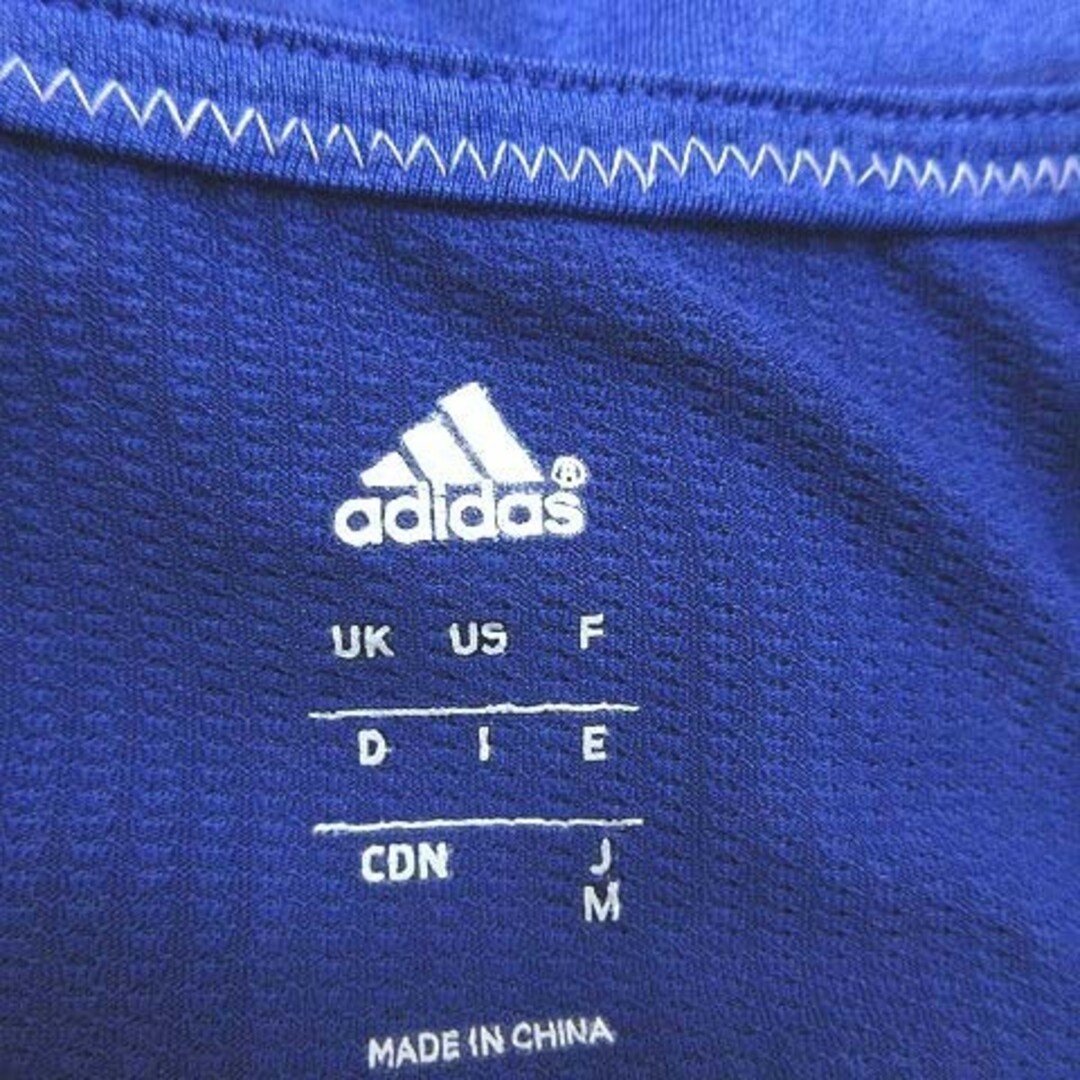 adidas(アディダス)のアディダス Tシャツ カットソー 半袖 切替 メッシュ ロゴプリント M 紺 スポーツ/アウトドアのスポーツ/アウトドア その他(その他)の商品写真