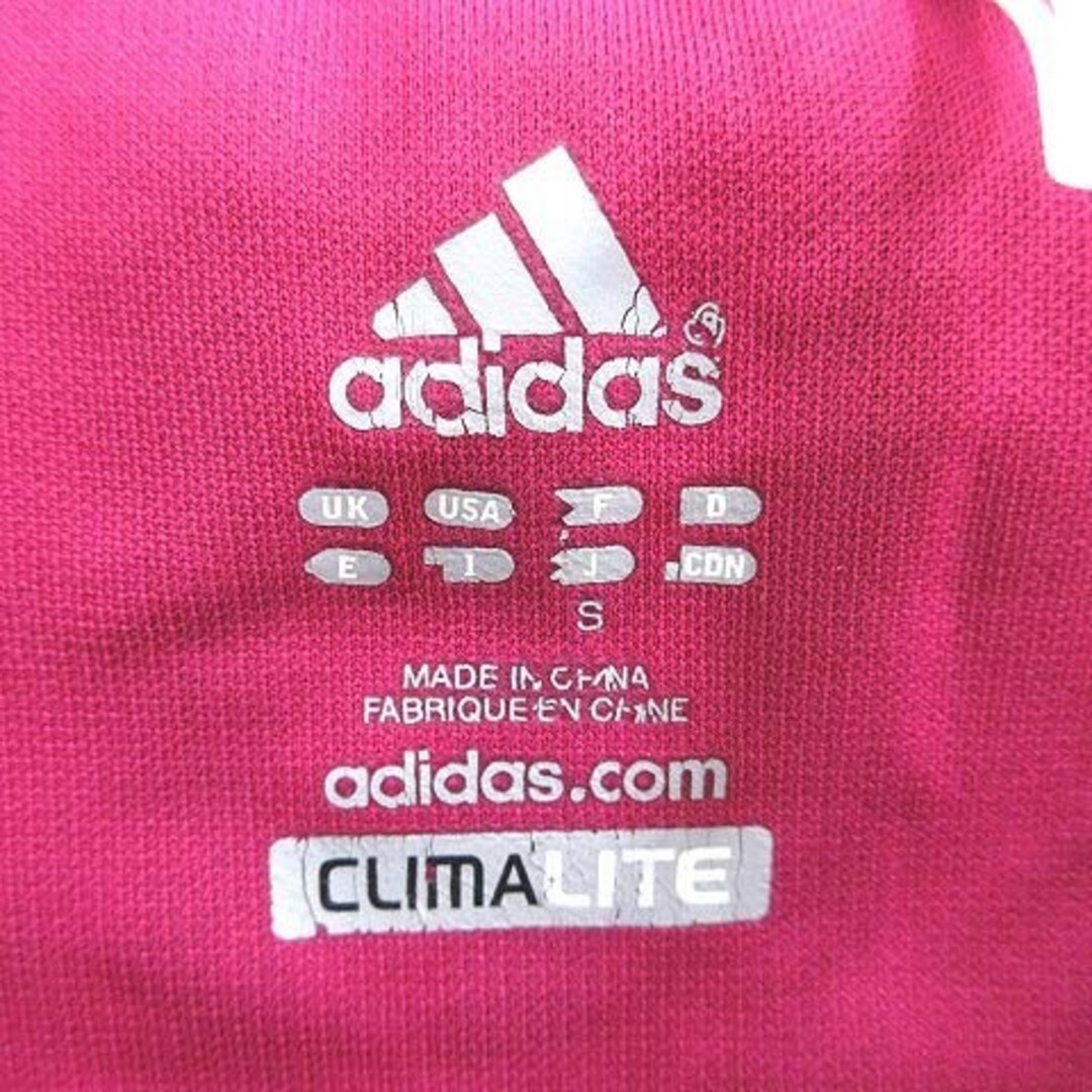 adidas(アディダス)のアディダス Tシャツ 半袖 Vネック メッシュ ロゴ ライン プリント S 紫 スポーツ/アウトドアのスポーツ/アウトドア その他(その他)の商品写真