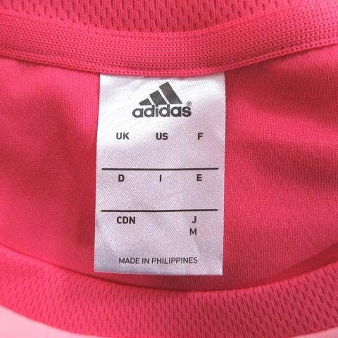 adidas(アディダス)のアディダス Tシャツ 半袖 クルーネック ロゴプリント メッシュ M ピンク スポーツ/アウトドアのスポーツ/アウトドア その他(その他)の商品写真