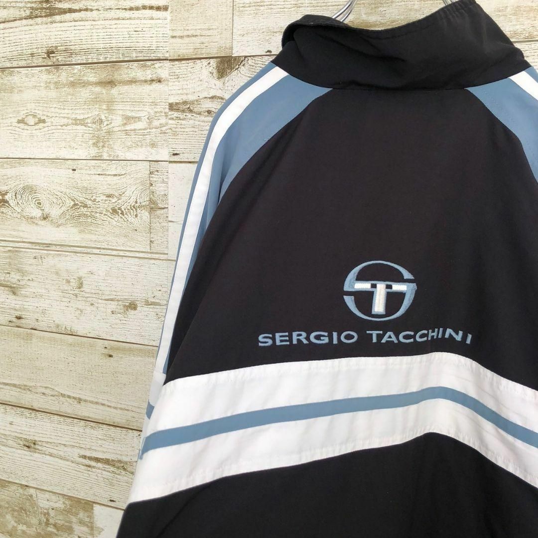 Sergio Tacchini(セルジオタッキーニ)の【k6499】USA古着90sセルジオタッキーニトラックジャケットナイロンテック メンズのジャケット/アウター(ナイロンジャケット)の商品写真