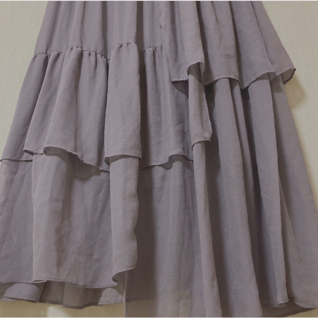 BEAUTE DE OPAQUE フリルたっぷりひらひらロングティアードスカート レディースのスカート(ロングスカート)の商品写真
