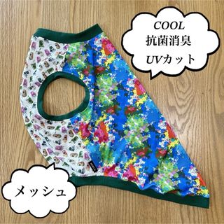 犬服　大型犬　4L+　ウォーターCOOL　スプラッシュBL×メッシュフラペチーノ(ペット服/アクセサリー)