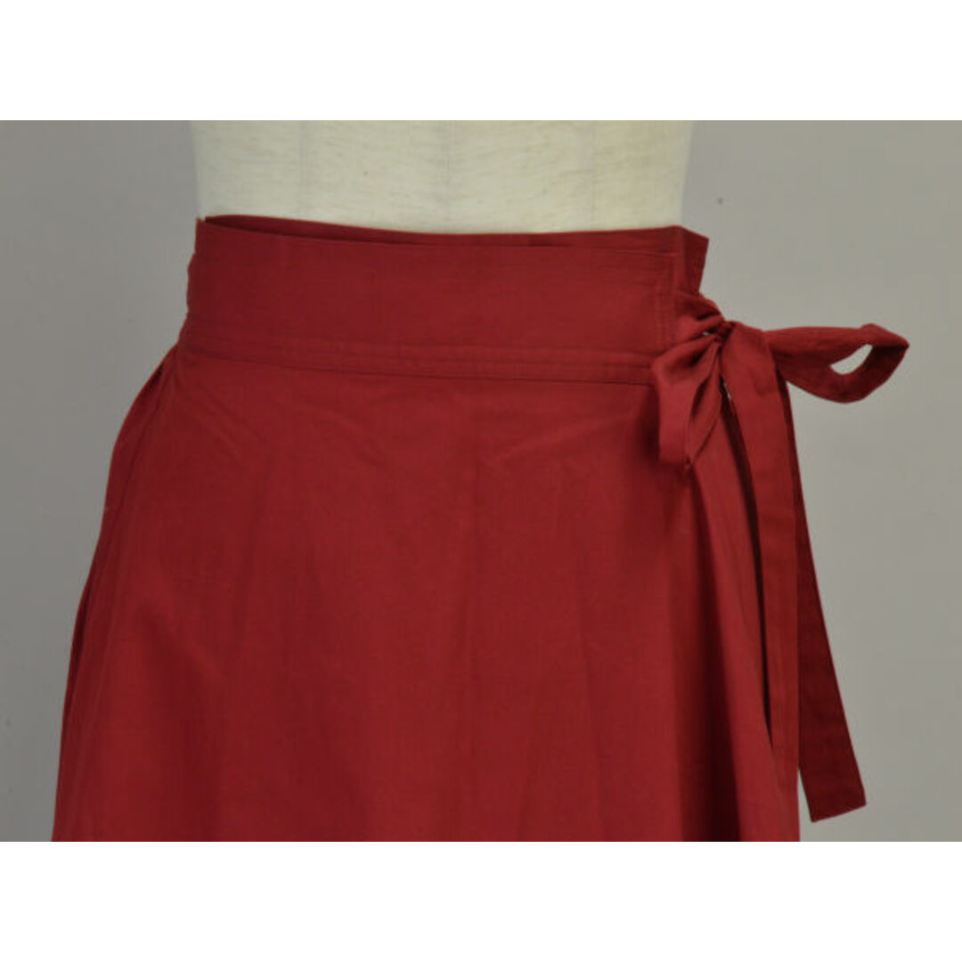 ノーリーズ NOLLEY'S 巻きスカート 36サイズ ワインレッド レディース j_p F-M13003 レディースのスカート(ミニスカート)の商品写真