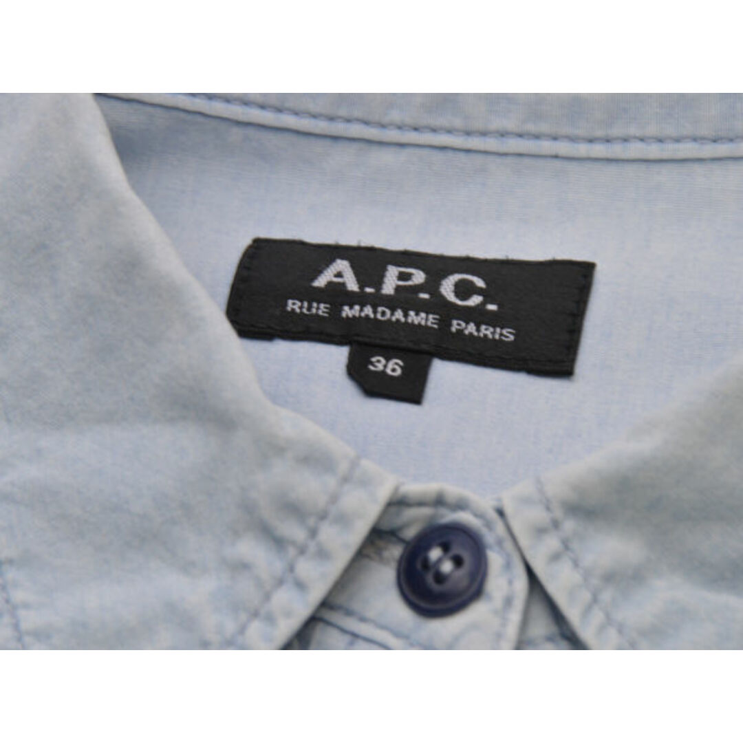 A.P.C(アーペーセー)のアーペーセー A.P.C. シャツ/ブラウス 長袖 36サイズ ライトブルー レディース e_u F-M13004 レディースのトップス(シャツ/ブラウス(半袖/袖なし))の商品写真