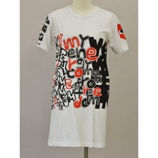 コムデギャルソン(COMME des GARCONS)のコムデギャルソン COMME des GARCONS Tシャツ/カットソー ロング丈 半袖 Sサイズ OQ-T003 AD2016 ホワイト レディース j_p F-M13019(Tシャツ(半袖/袖なし))