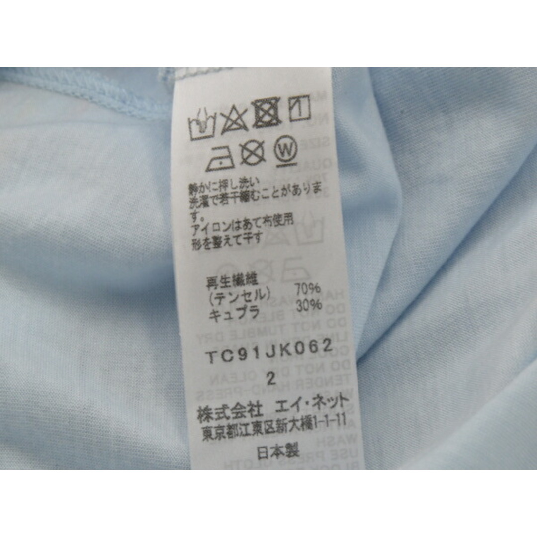 TSUMORI CHISATO(ツモリチサト)のツモリチサト TSUMORICHISATO Tシャツ/カットソー TC91JK062 2サイズ ライトブルー レディース j_p F-M13060 レディースのトップス(Tシャツ(半袖/袖なし))の商品写真