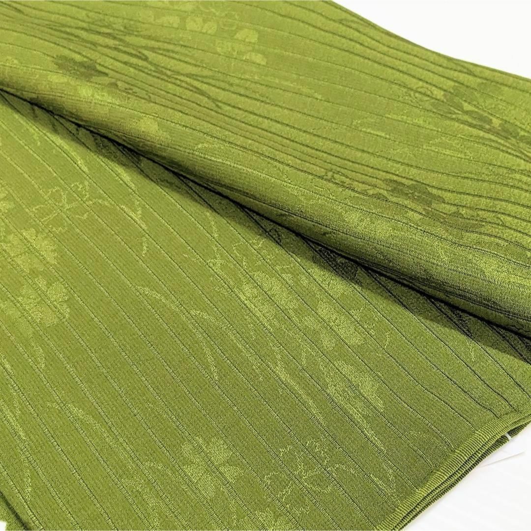 【夏用・絽】正絹 帯締め 帯揚げ セット 緑 濃い緑 グリーン s-11 レディースの水着/浴衣(着物)の商品写真
