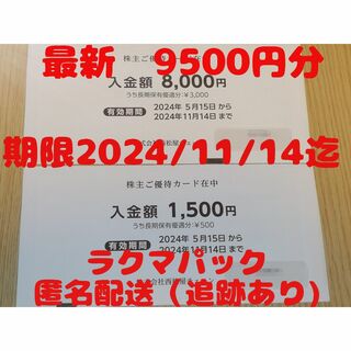ニシマツヤ(西松屋)の西松屋 株主優待 9500円分(ショッピング)