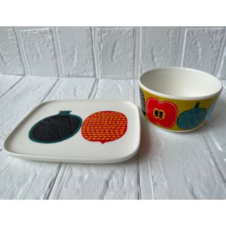 marimekko - レア！ 廃番 美品 マリメッコ コンポッティ スクエアプレート ボウル