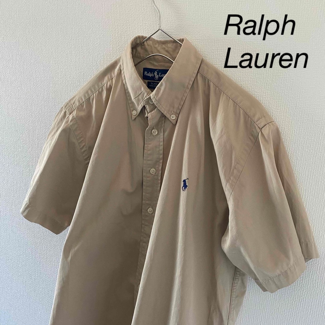 Ralph Lauren(ラルフローレン)のRalphLaurenラルフローレン半袖bdシャツメンズベージュm メンズのトップス(シャツ)の商品写真