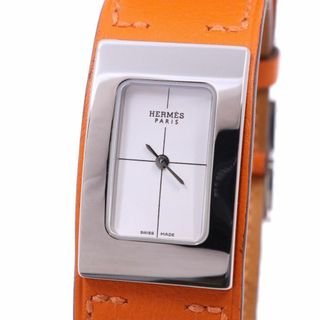 エルメス(Hermes)のエルメス シェルシュミディ クォーツ レディース 腕時計 白文字盤 純正オレンジ革ベルト CM1.210(腕時計)