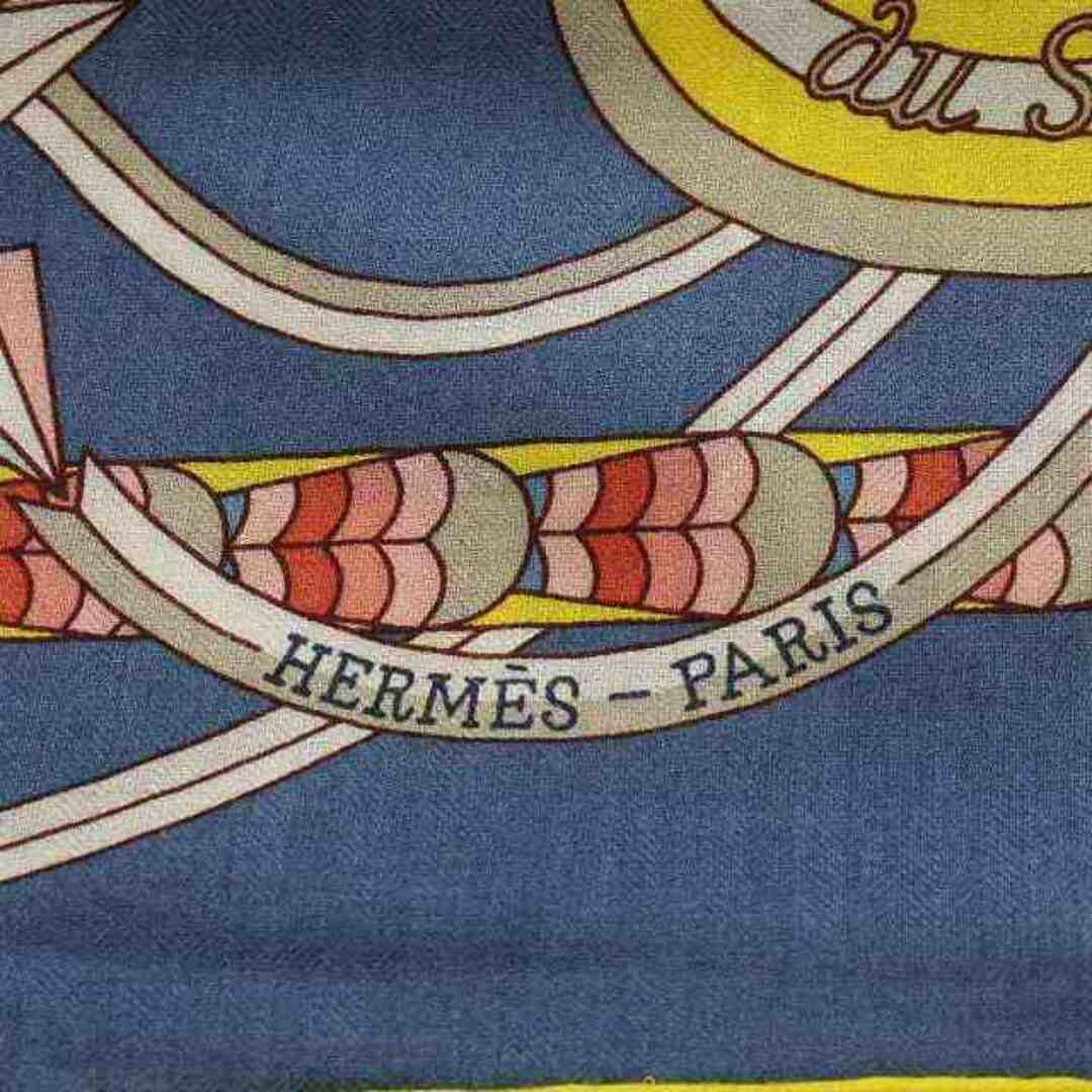 Hermes(エルメス)のエルメス カレジェアン 140 魔法の杖傘 スカーフ ピンク 青 レディースのファッション小物(バンダナ/スカーフ)の商品写真