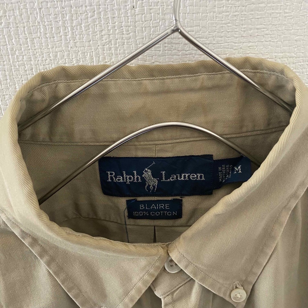 Ralph Lauren(ラルフローレン)のRalphLaurenラルフローレン半袖bdシャツメンズベージュm メンズのトップス(シャツ)の商品写真