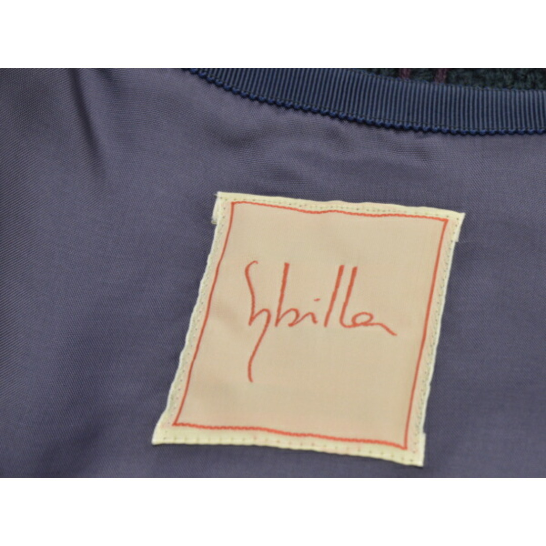 シビラ Sybilla ニット スカート チェック柄 Mサイズ パープル レディース e_u F-M13165 レディースのスカート(ミニスカート)の商品写真