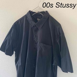 ステューシー(STUSSY)の00sStussyステューシー半袖シャツメンズブラック黒xl(シャツ)