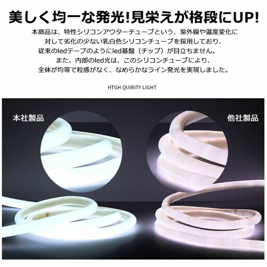 320°発光 ledテープライト 30m EL蛍光チューブ管 調光器付 ライト/ 320°発光 ledテープライト 30m EL蛍光チューブ管 調光器付 ライト/
