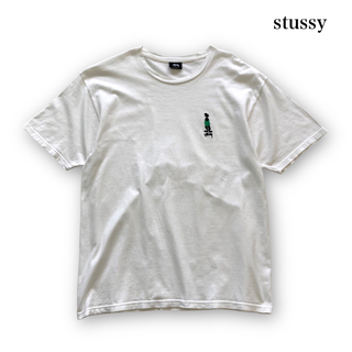 ステューシー(STUSSY)の【stussy】ステューシー シャドーマン刺繍 半袖Tシャツ メキシコ製 (L)(Tシャツ/カットソー(半袖/袖なし))