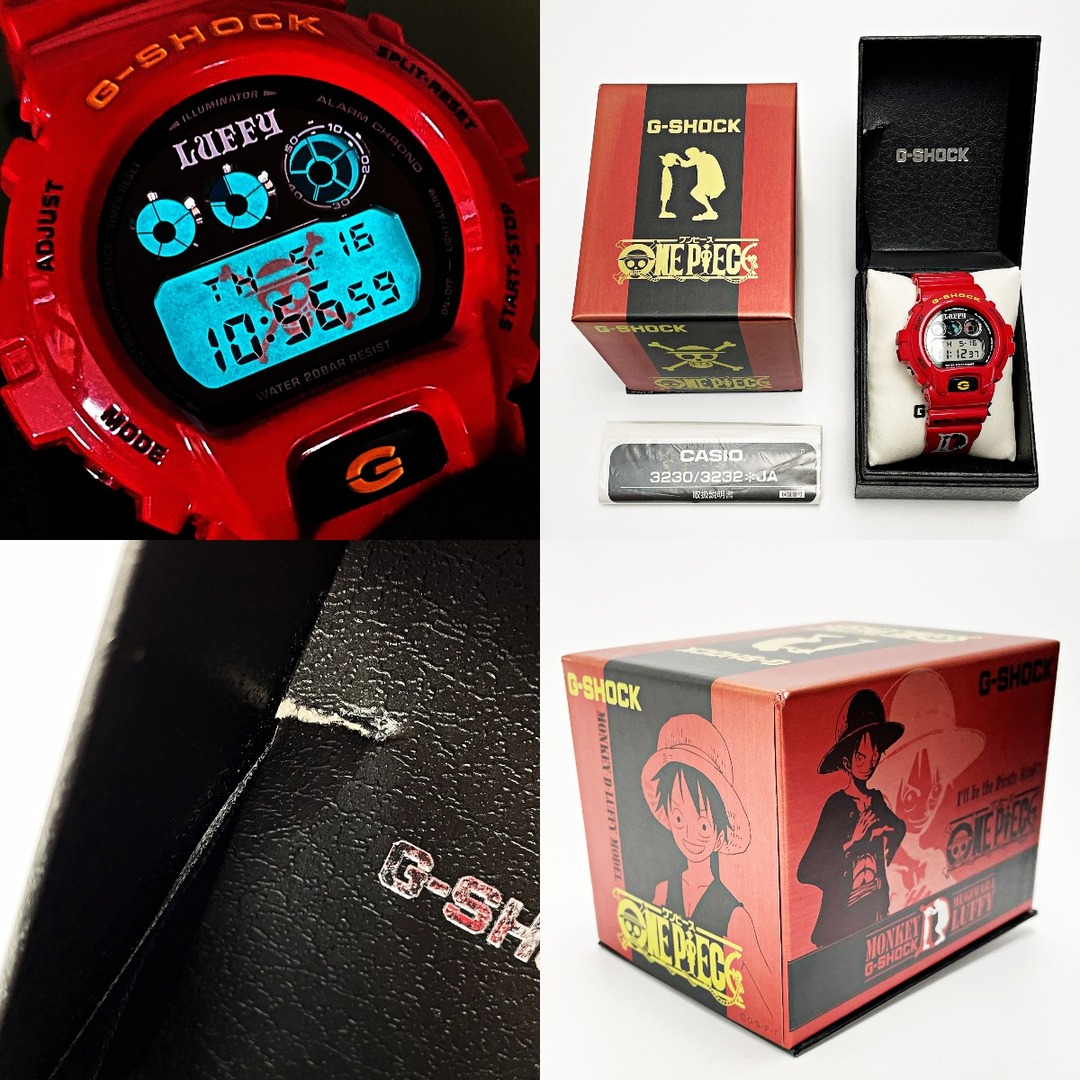 CASIO(カシオ)の☆☆CASIO カシオ G-SHOCK DW-6900FS ONE PIECE LUFFY モデル レッド 9999本限定 クォーツ メンズ 腕時計 メンズの時計(腕時計(デジタル))の商品写真