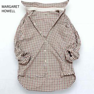 MARGARET HOWELL - 美品＊マーガレットハウエル コットンシャツ 長袖 チェック柄 日本製