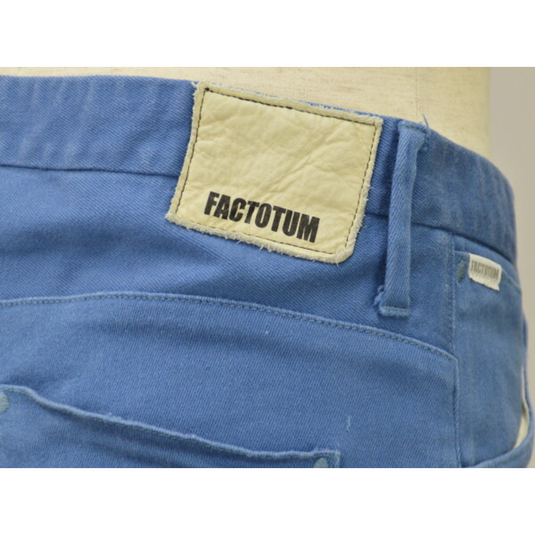 FACTOTUM(ファクトタム)のファクトタム FACTOTUM パンツ コットンポリウレタン 31サイズ ブルー メンズ F-M6606 メンズのパンツ(ワークパンツ/カーゴパンツ)の商品写真