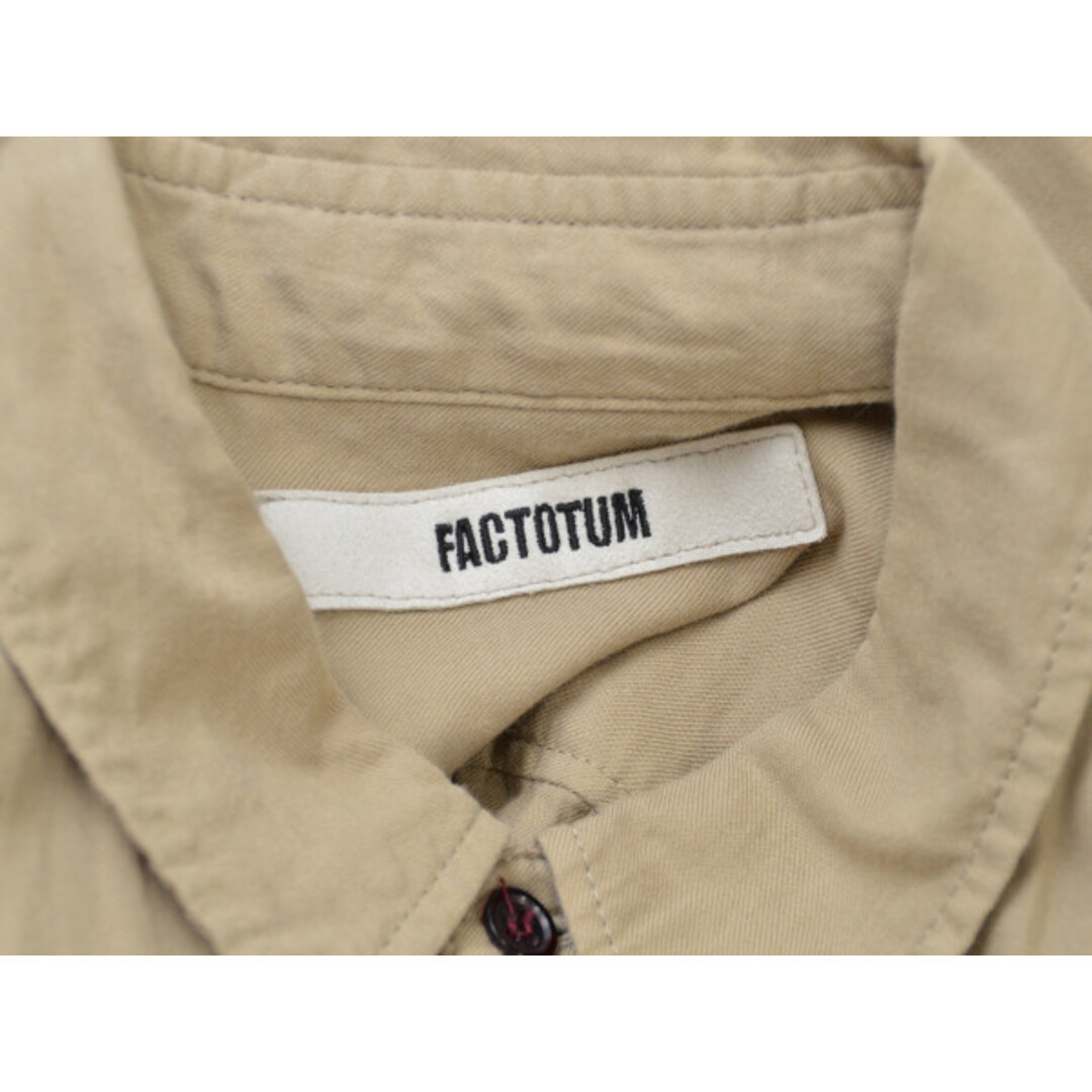 FACTOTUM(ファクトタム)のファクトタム FACTOTUM シャツ/ブラウス コットン 長袖 48サイズ ベージュ メンズ F-M6607 メンズのトップス(シャツ)の商品写真