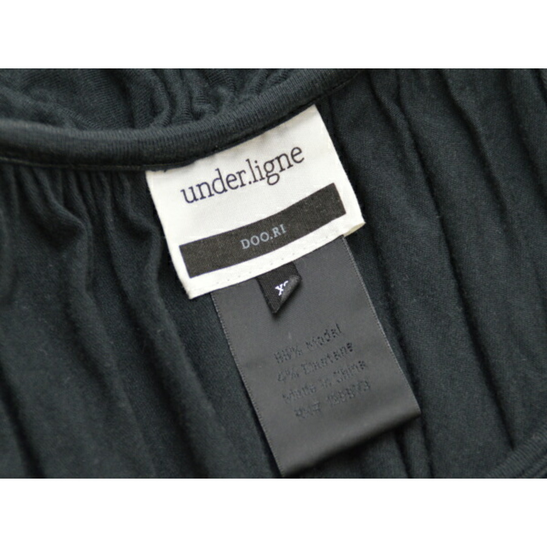 UNITED ARROWS(ユナイテッドアローズ)のアンダーラインバイドゥーリー Under.Ligne by doo.ri ギャザー カットソー XSサイズ ブラック レディース F-M6876 レディースのトップス(Tシャツ(半袖/袖なし))の商品写真