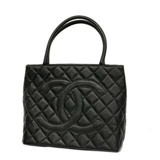 シャネル(CHANEL)の【4ic2786】シャネル トートバッグ/復刻トート/キャビアスキン/ブラック/シルバー金具 【中古】レディース(トートバッグ)