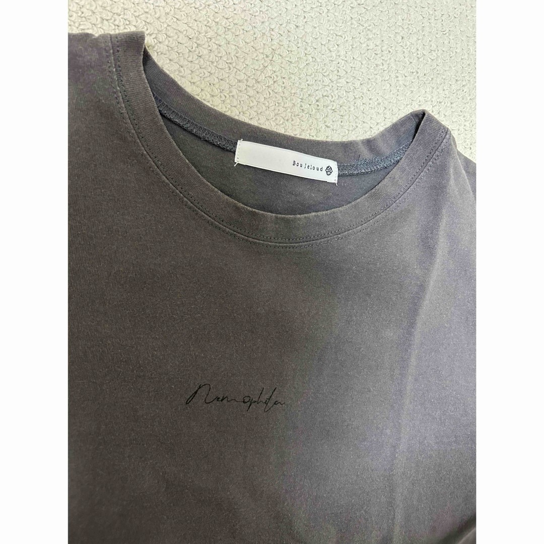 Bou Jeloud(ブージュルード)のブージュルード　半袖Tシャツ トップス　グレー系　フリーサイズ　綿100 メンズのトップス(Tシャツ/カットソー(半袖/袖なし))の商品写真