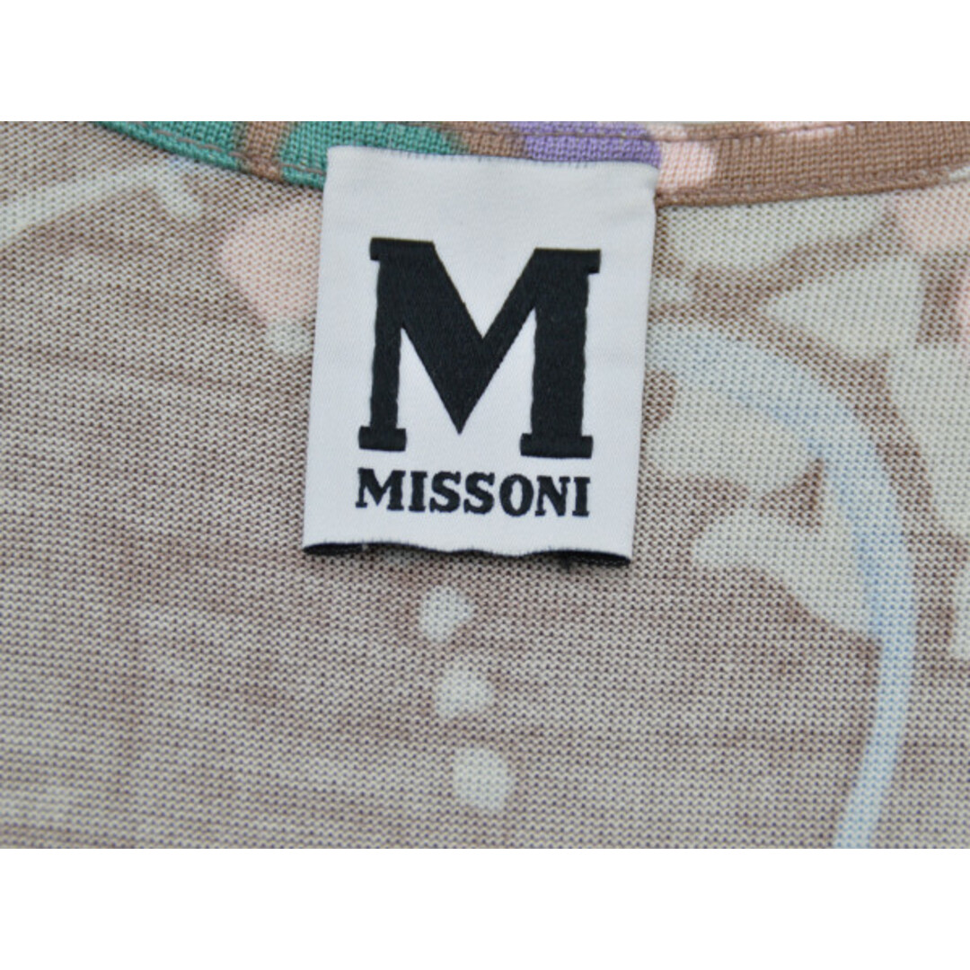 MISSONI(ミッソーニ)のエム ミッソーニ M MISSONI カシュクール ワンピース 花柄 シルク 半袖 38サイズ ブラウン レディース F-M8690 レディースのワンピース(ミニワンピース)の商品写真