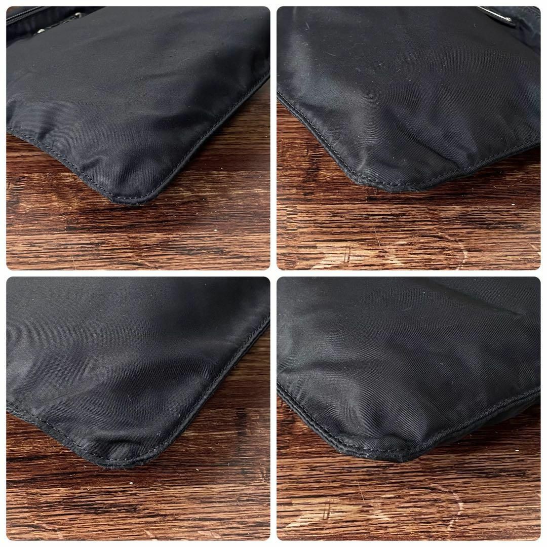 PRADA(プラダ)のプラダ ナイロン 三角プレートロゴ ショルダー バッグ コンパクト ミニ 黒 レディースのバッグ(ショルダーバッグ)の商品写真