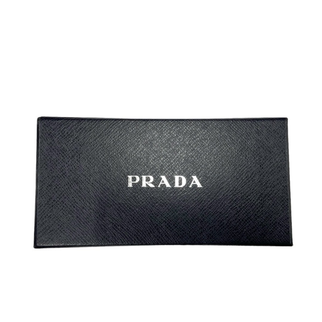 PRADA(プラダ)のプラダ PRADA ネクタイ レザー ブラック シルバー トライアングル ロゴ ボロタイ ループタイ メンズ メンズのファッション小物(ネクタイ)の商品写真