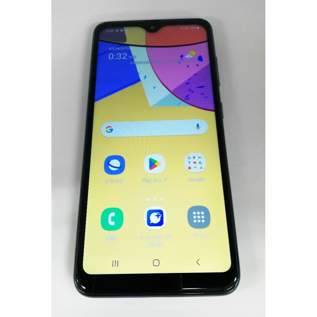 SAMSUNG(サムスン)の【SIMロック解除済】au Galaxy A21 シンプル SCV49 Black (バッテリは良好です80%以上)⑥ スマホ/家電/カメラのスマートフォン/携帯電話(スマートフォン本体)の商品写真